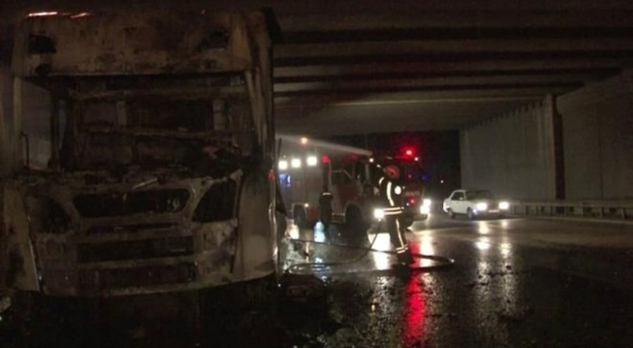 TIR yangını! Ekipler müdahale etti