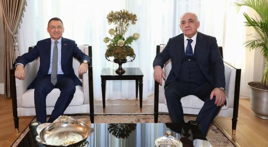 Fuat Oktay, Azerbaycan Başbakanı Ali Asadov'u ağırladı