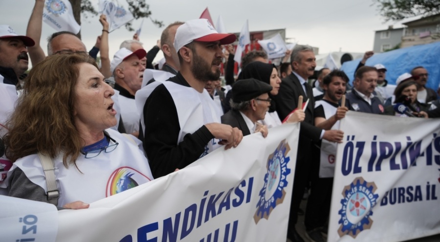 Bursa'da Durak Tekstil işçileri 83 gündür grevde