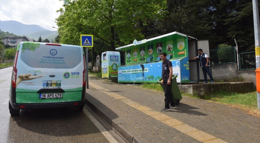 Bursa Yıldırım'da atıkların dönüşümü için mobil çözüm
