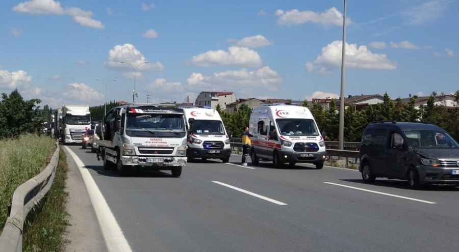 TEM Otoyolu'nda kaza!