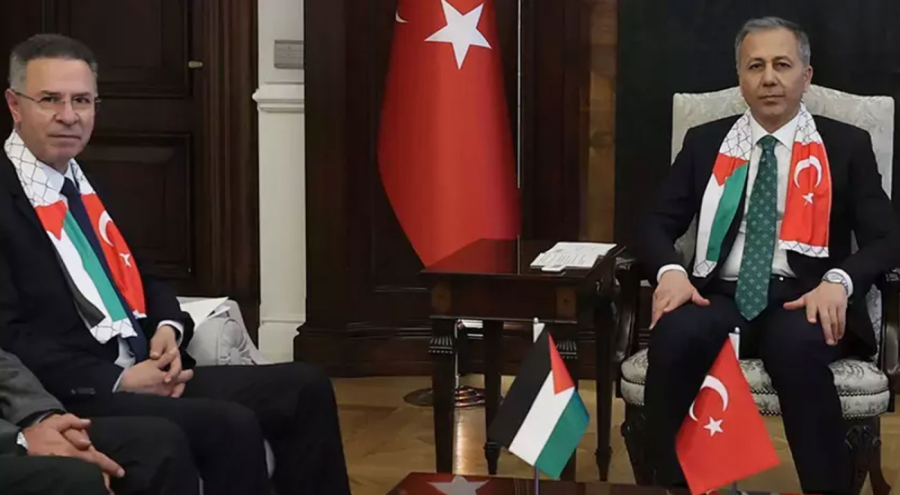 İçişleri Bakanı Yerlikaya, Filistin Büyükelçisi ile görüştü