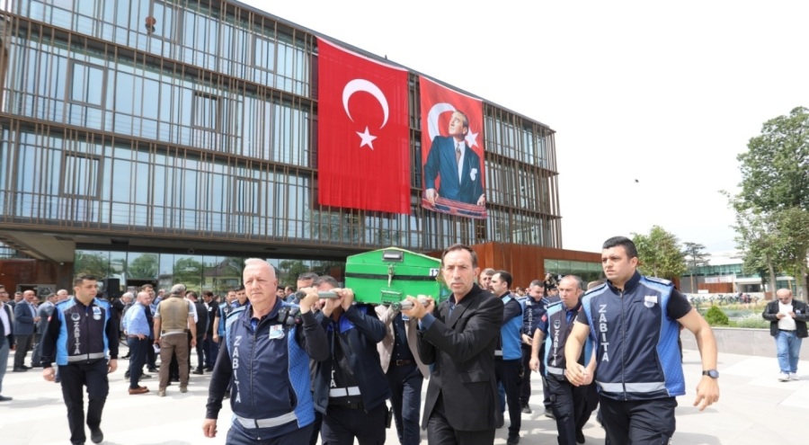 Bursa'da vefat eden zabıta memuru Mustafa Şengün için tören düzenlendi