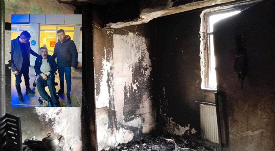 Evde çıkan yangında ağır yaralanan adam 52 günlük yaşam mücadelesini kaybetti