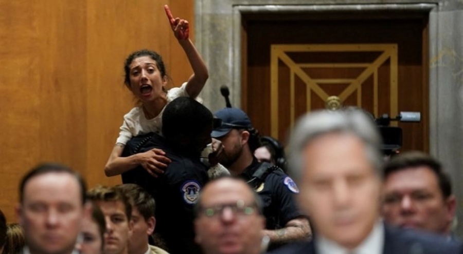 Bakan Blinken, "Gazze kasabı" ifadesiyle protesto edildi