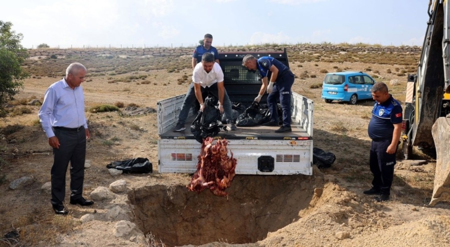 Menşei belirsiz 500 kilogram et ele geçirildi