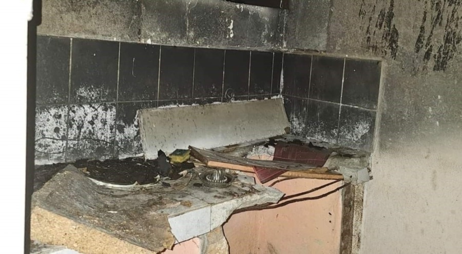 Metruk binada yangın!