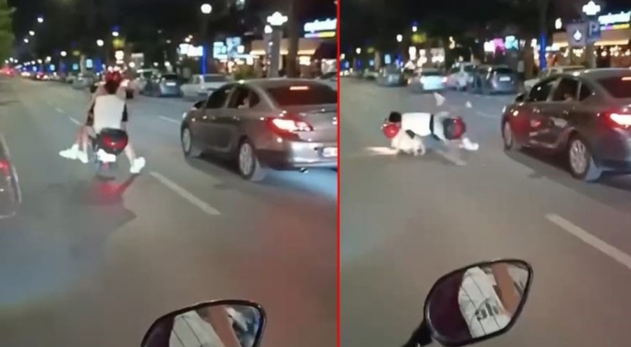 Motor şovu canlarından ediyordu!