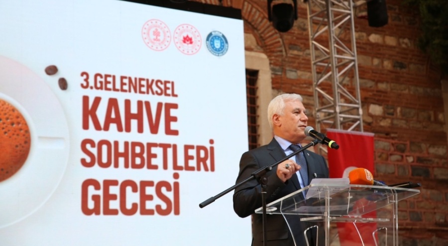 Bursa'da Tarihi Hanlar Bölgesi'nde 'kahve buluşması'