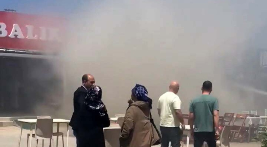 Bursa Mudanya'da balıkçı restoranlarında yangın!