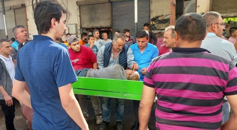 Yaralıyı hastaneye tabutla götürdüler