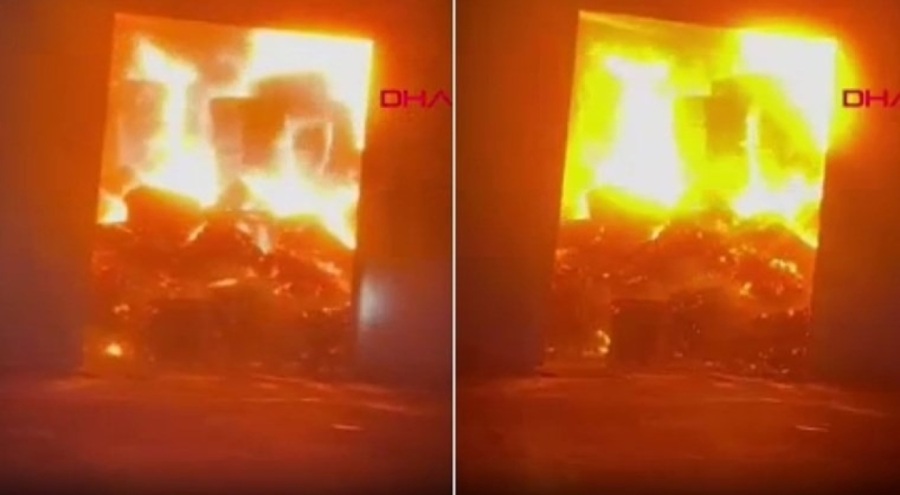 Korkutan fabrika yangını!