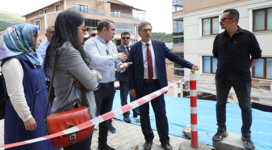 Gemlik'te İstinat duvarı güvenliğinde belediye, üniversite ve BURKENT işbirliği