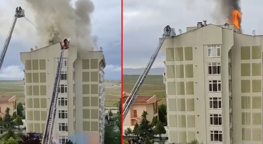 Ankara'da çatı katında çıkan yangın kontrol altına alındı