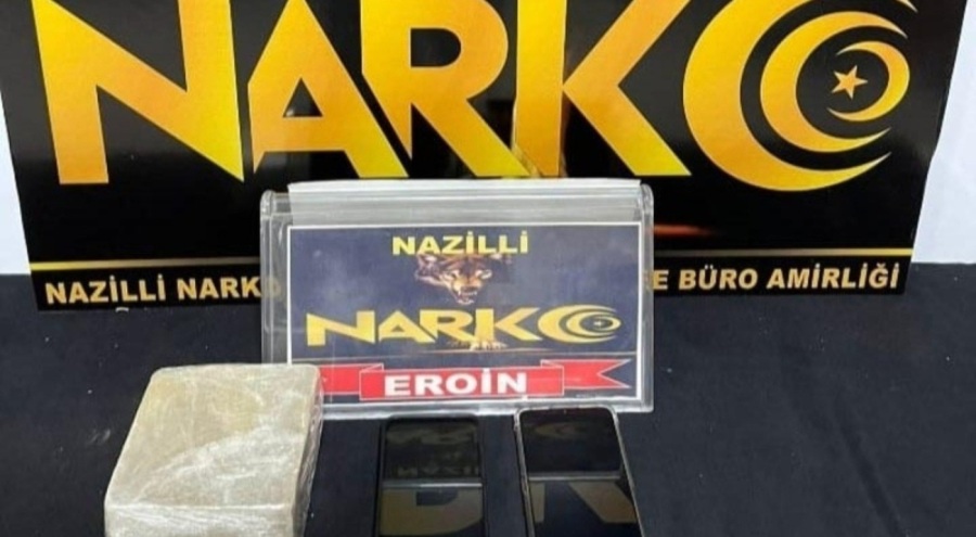 Durdurulan otomobilden 1 kilo eroin ele geçirildi