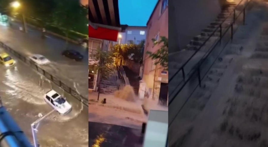 Amasya'yı sağanak vurdu