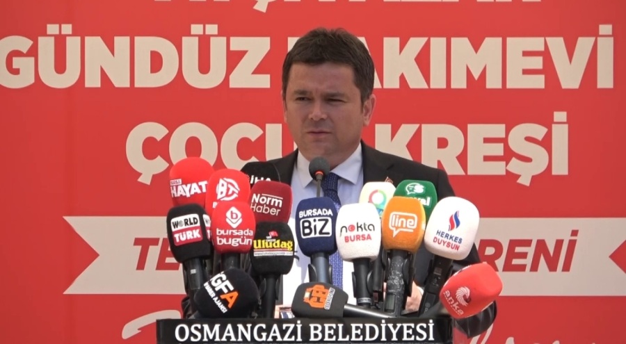 Bursa'da Ayça Azak Gündüz Bakımevi ve Çocuk Kreşi'nin temeli atıldı: "Özenle çalışıp halkın hizmetine sunacağız"