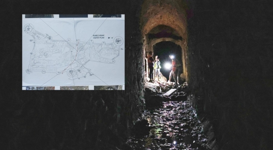 Rumeli Hisarı'nın altında 125 metre uzunluğunda gizli tünel bulundu