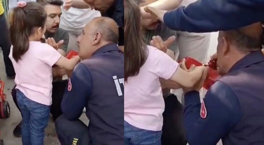 Kırıkkale'de parmağı market arabasına sıkışan çocuk kurtarıldı