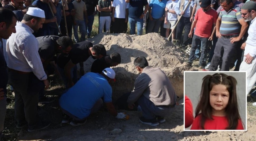 Minik Hiranur gözyaşları içerisinde toprağa verildi