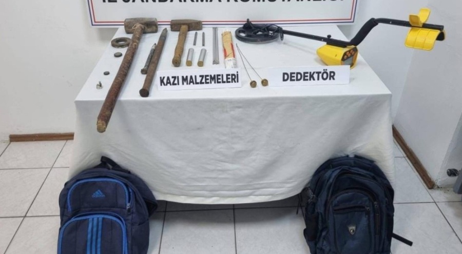 Kaçak kazı yapan 3 kişi suçüstü yakalandı