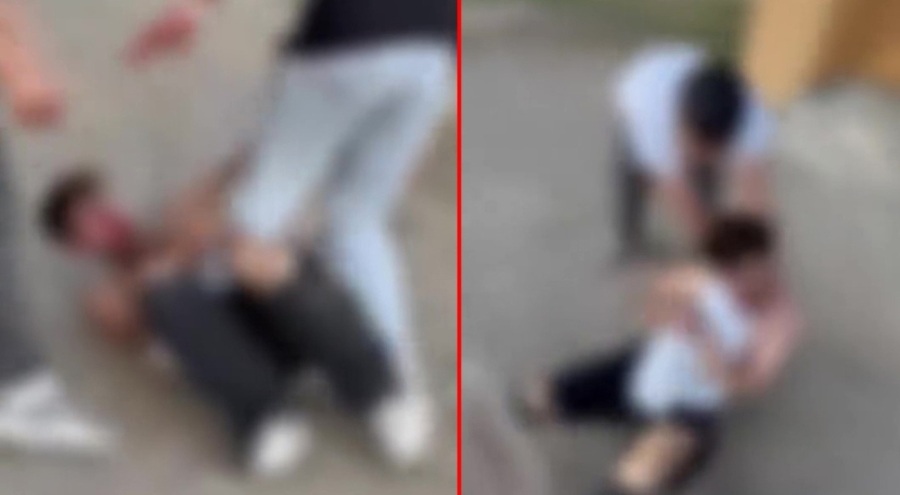 Eşini darp eden adama mahalleliden meydan dayağı