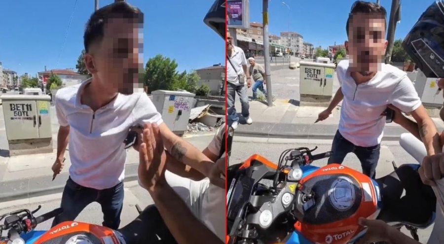 Trafikte bıçaklı dehşet!