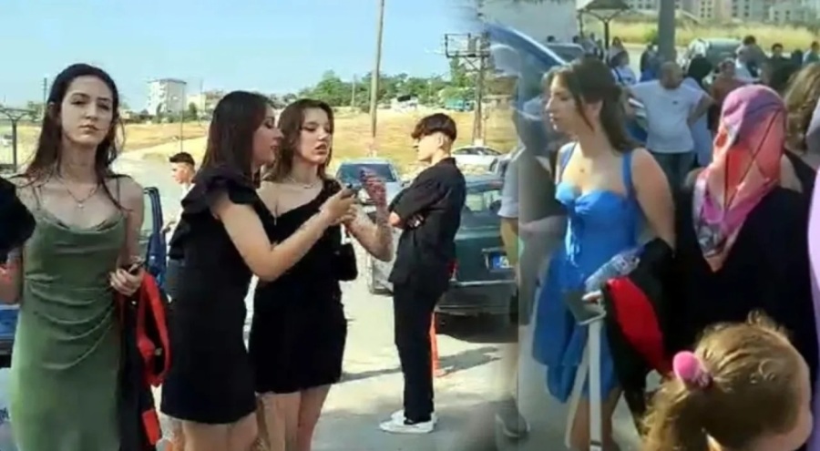 Lise mezuniyet töreninde uygunsuz kıyafet gerginliği!