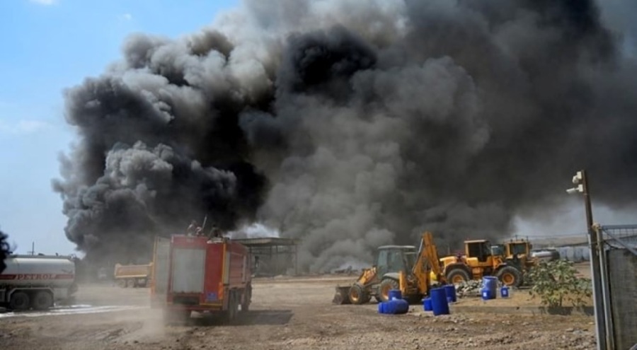 Erbil'deki rafine yangını 20 saatte kontrol altına alındı: Zarar 8 milyon dolar