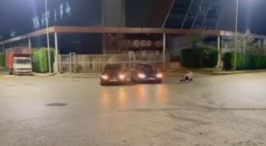 Bursa'da 50 bin lira drift cezası yiyen şoför otomobilin etrafında bisikletle drift attı