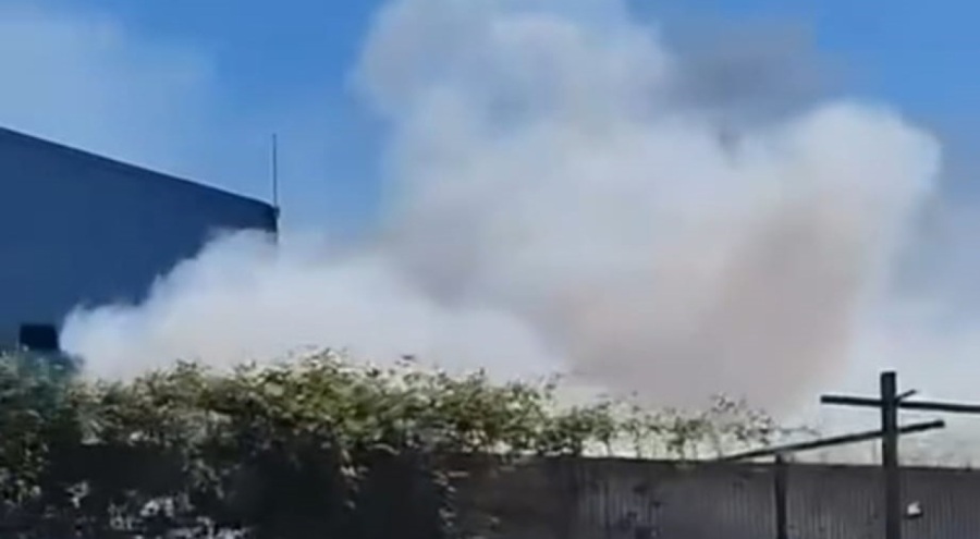 Sanayi sitesinin bahçesinde yangın korkuttu