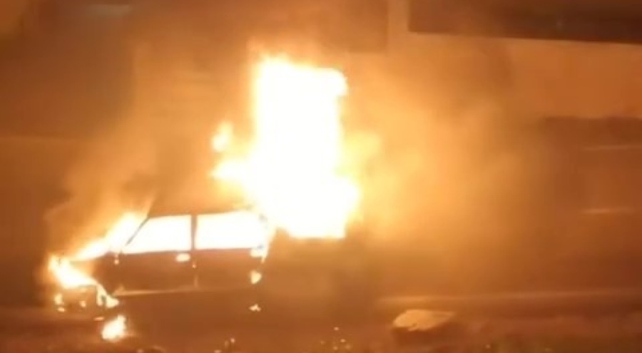 Park halindeki araçta yangın