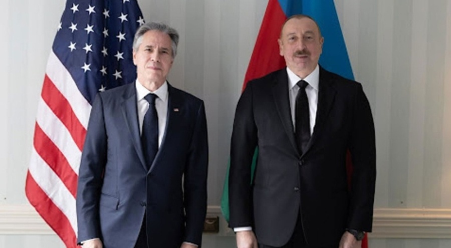 Aliyev ve Blinken, Azerbaycan'la Ermenistan arasındaki barış sürecini görüştü
