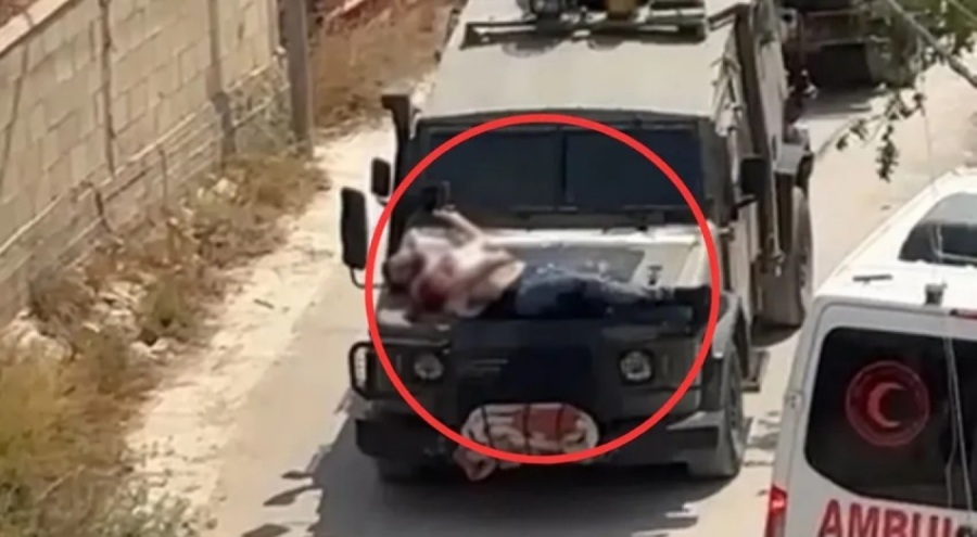 İsrail, yaralı Filistinliyi canlı kalkan yaptı