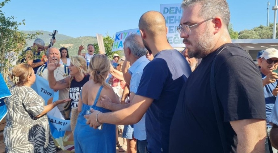 Bodrum'da kıyı eyleminde ortalık savaş alanına döndü