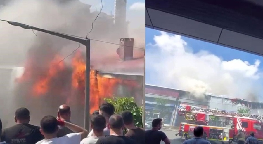 Sanko Sanayi Sitesi'nde yangın!