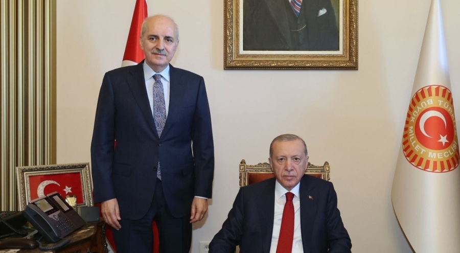 Cumhurbaşkanı Erdoğan, TBMM Başkanı Numan Kurtulmuş'u ziyaret etti