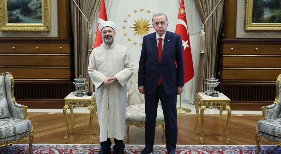 Erdoğan, Diyanet İşleri Başkanı Erbaş'ı kabul etti