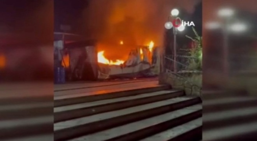 Lunaparkta korkutan yangın