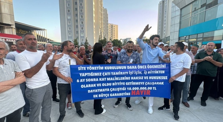 İstanbul'da site sakinleri ek bütçe dayatmasını protesto etti