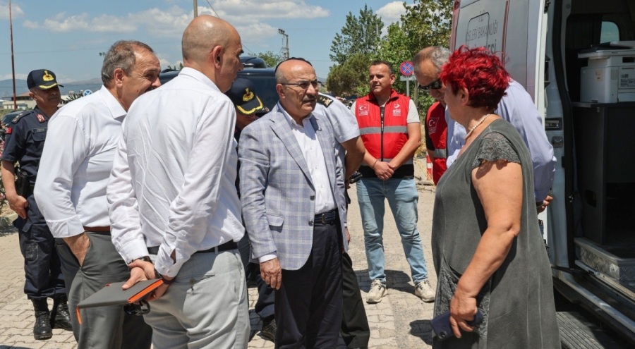 Bursa Kumsaz'da mobil göç denetimi