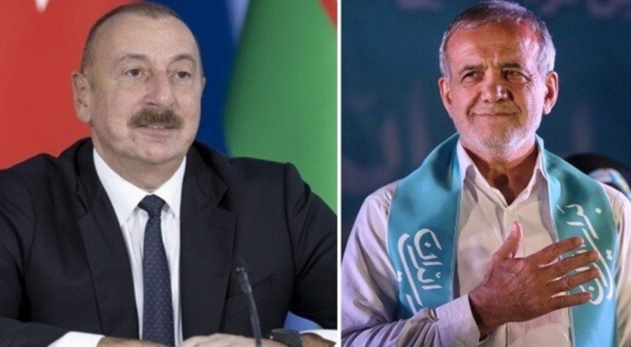 Aliyev, yeni İran Cumhurbaşkanı Pezeşkiyan'ı kutladı