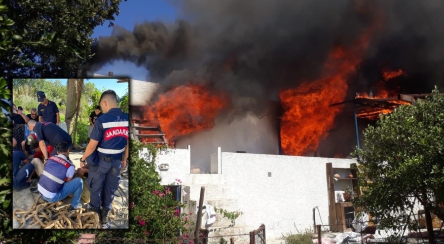 Evini yaktıktan sonra kendisini kuyuya atan kişi itfaiye ekiplerince kurtarıldı