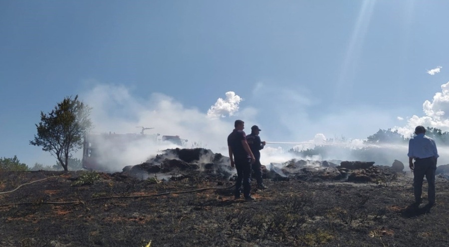 Malatya'da korkutan anız yangını