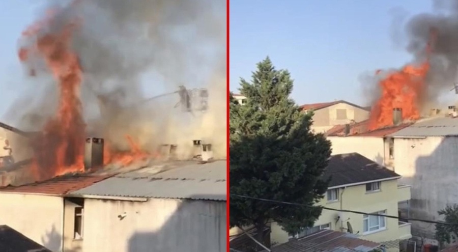 4 Katlı binada korkutan yangın!