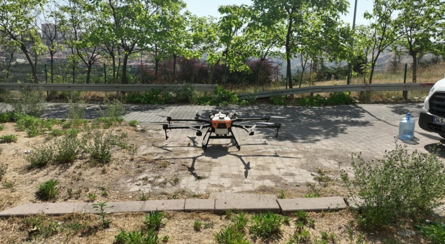 Bursa Tarım A.Ş. Ankara'yı da dronla ilaçlamaya başladı