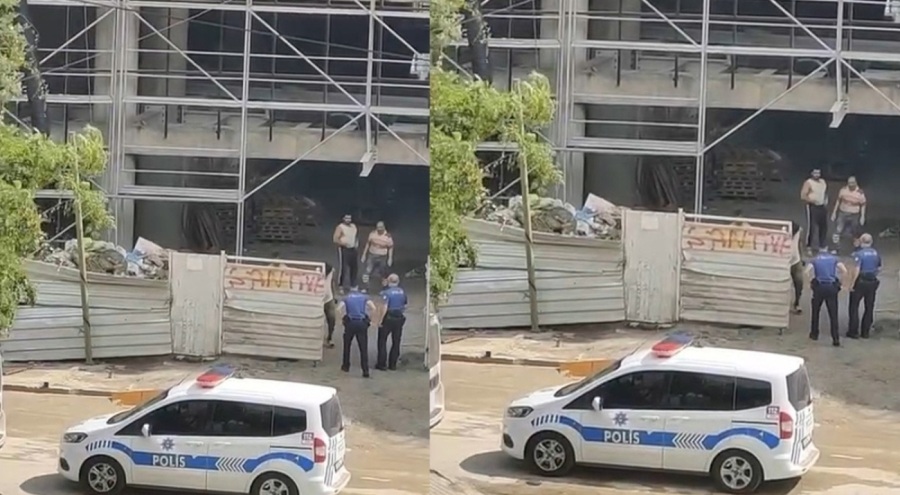 Parasını alamayan inşaat işçisinden ilginç eylem