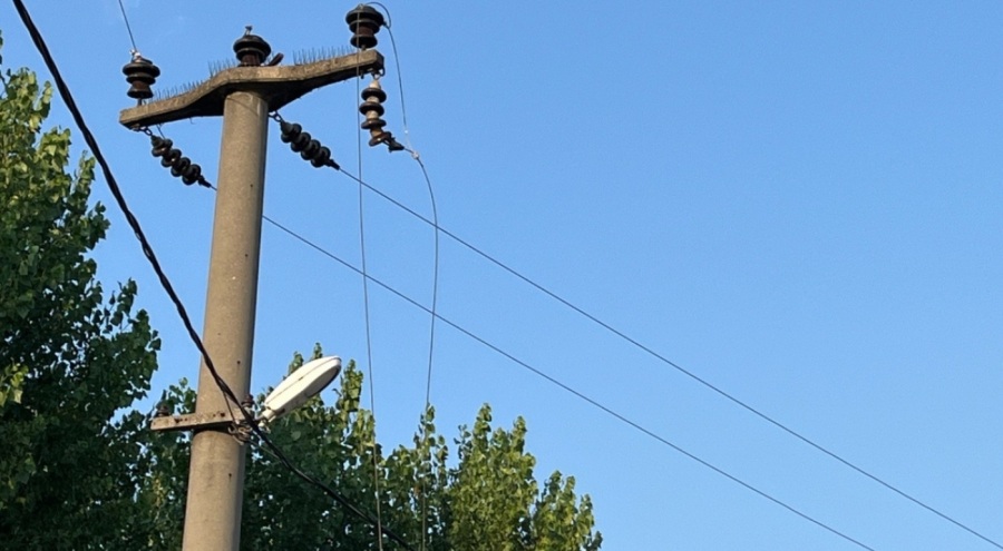 Elektrik kablosuna kuş çarpınca mahallenin elektriği kesildi