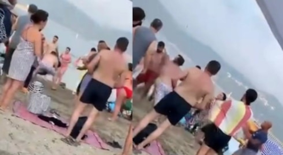 Plajda taciz dayağı!