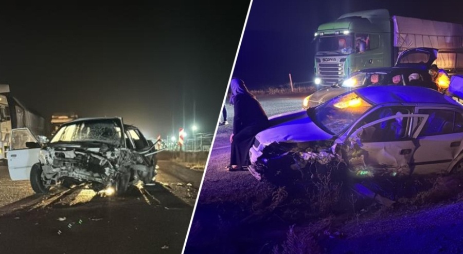 Araçlar kafa kafaya çarpıştı